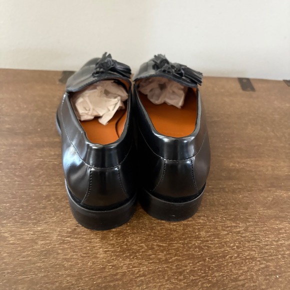 Everlane Black Leather Kiltie Tassel Loafers Made in Italy Pointed Toe Womens 8 - Picture 4 of 9